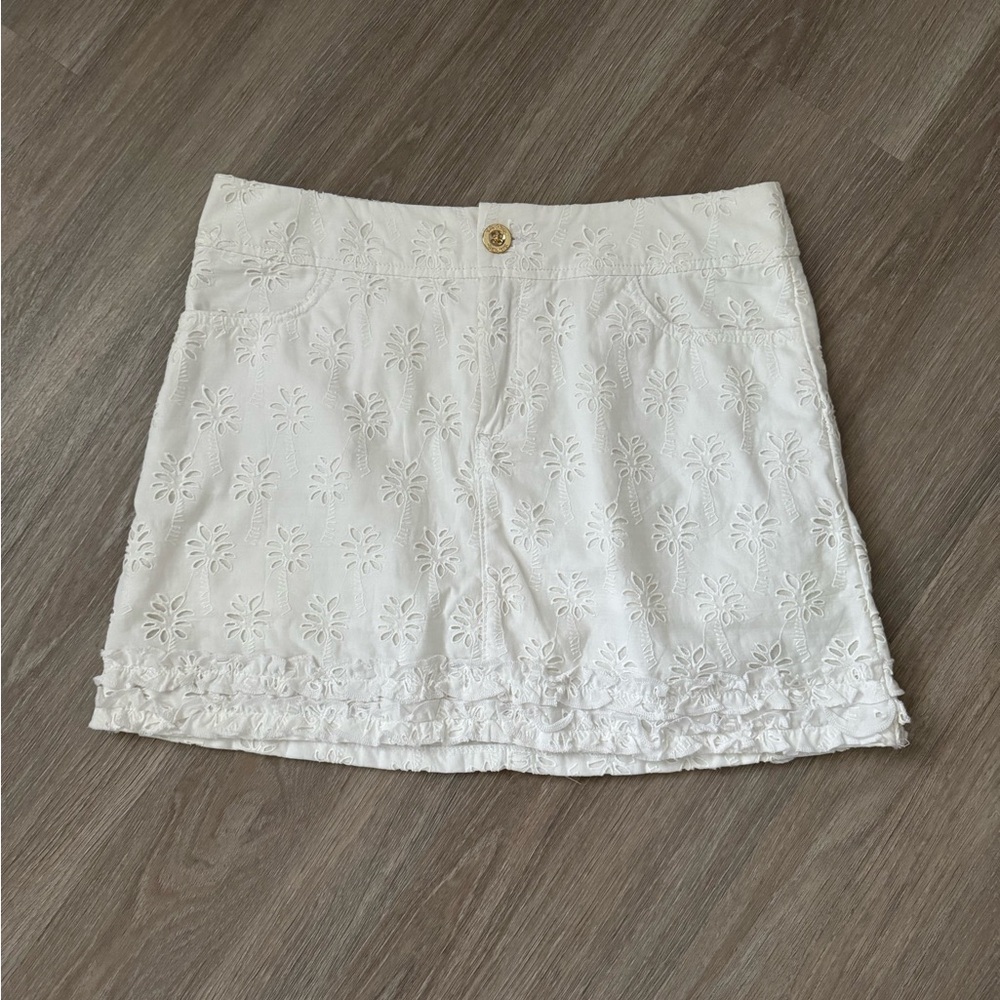 Lilly Pulitzer White Eyelet Mini Skirt
